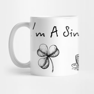 I am A Simple Woman Three Leaf Clover _ Coffee _ Dog Paw Mug